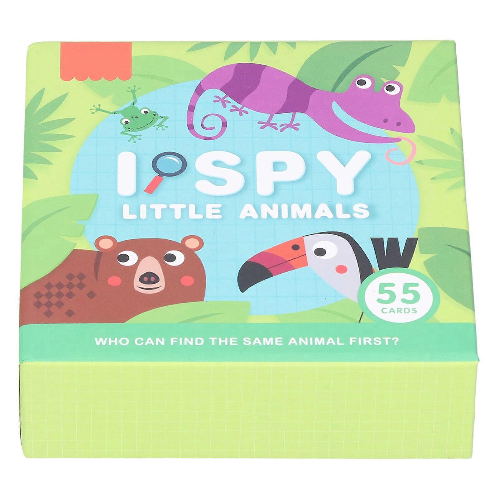 55pcs Animal Matching Game Cards Puzzles Book Interactive Toys Fast Memory for 3 Years Up Children