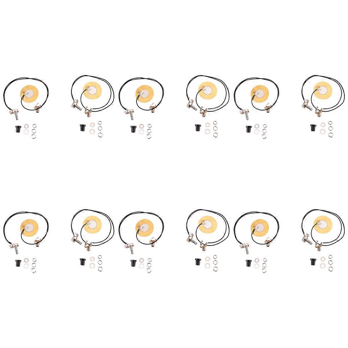 2 stk. 50 mm gitar pickup piezo transduser forhåndskablet forsterker