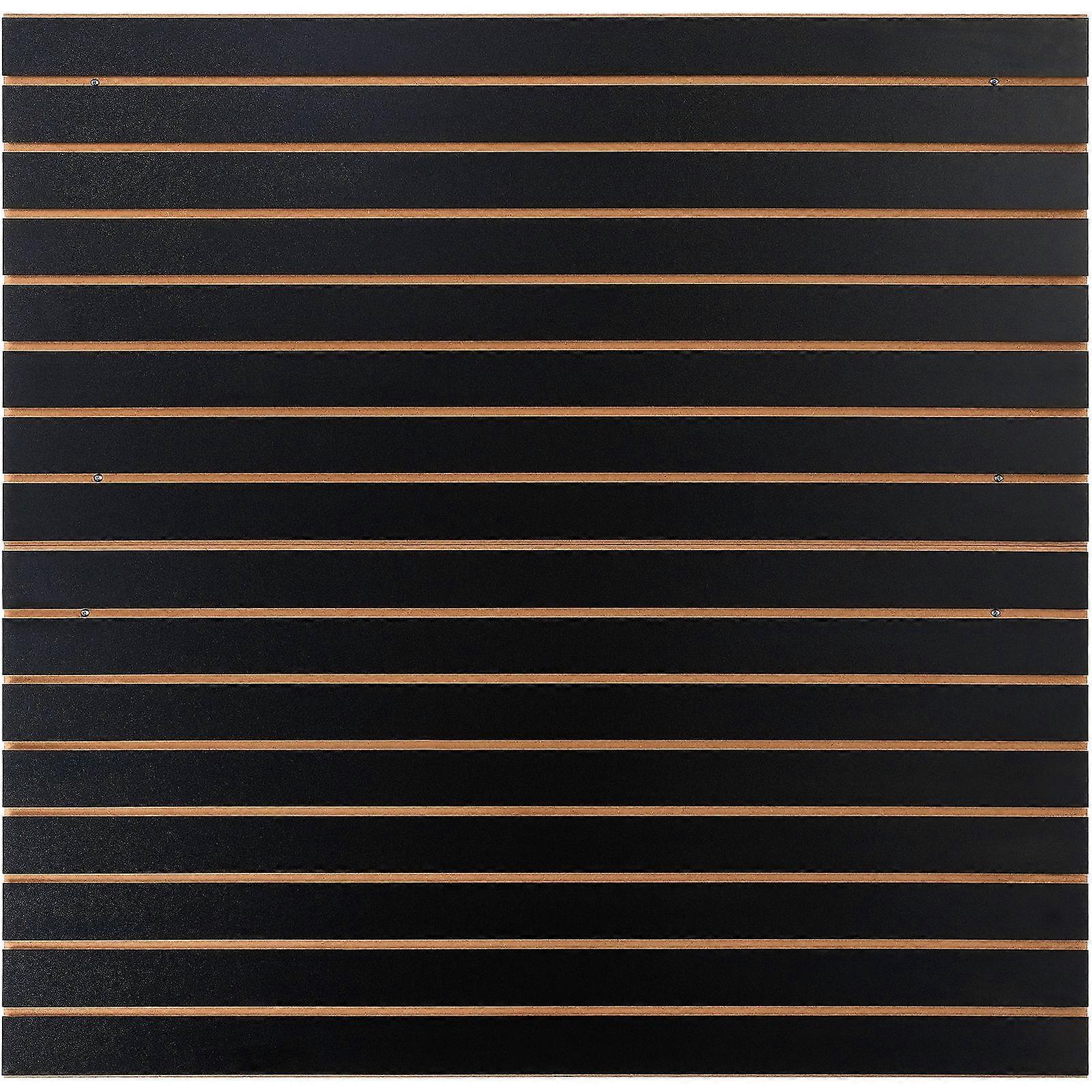 Πάνελ Slatwall, 4 ft x 2 ft Μαύρα πάνελ τοίχου γκαράζ 24 "H x 48" L (σετ 2 πάνελ), οθόνη πινάκων οργάνωσης τοίχων γκαράζ βαρέως τύπου