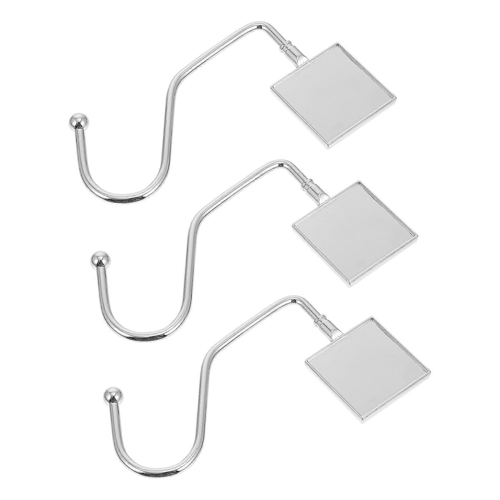 Bag Hanger for Desk Removable S Type Iron Living Room Purse Hook for Table 3Pcs