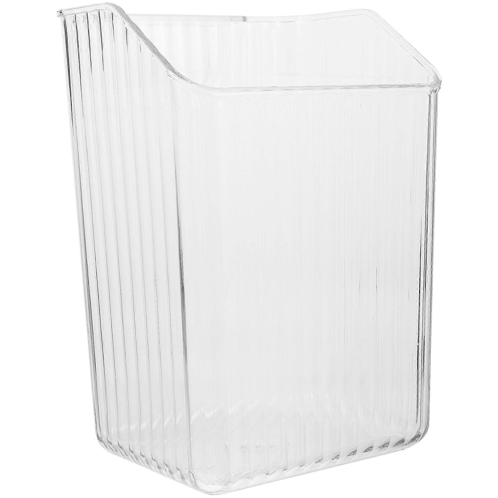 Wall-Mounted Space-Saving Trash Bin Kitchen Furniture Transparent Plastic 1Set