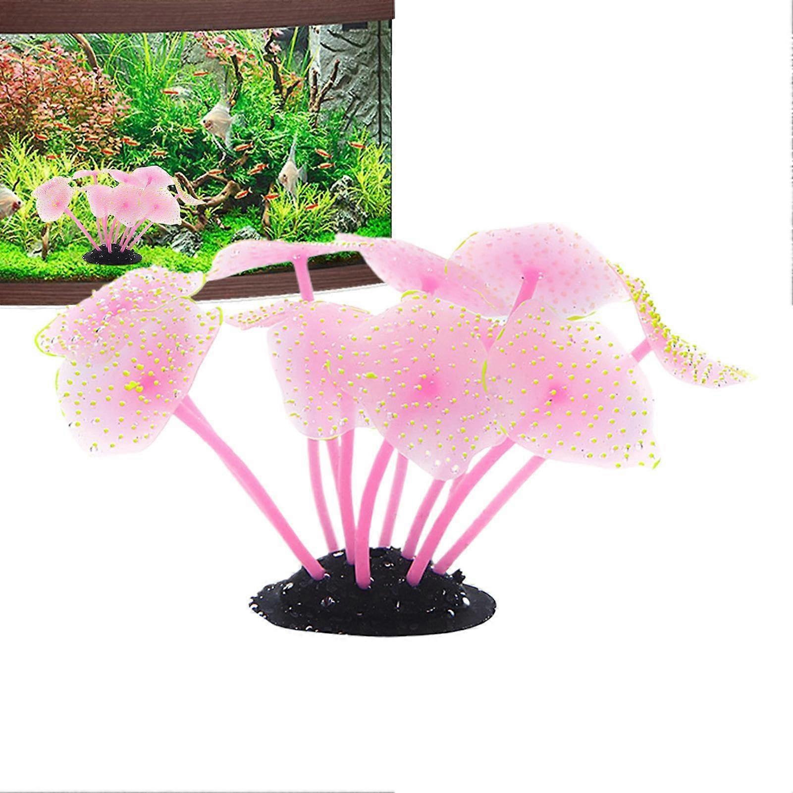Glowinthedark silicone coral for fish tanks, luminous artificial coral aquariums