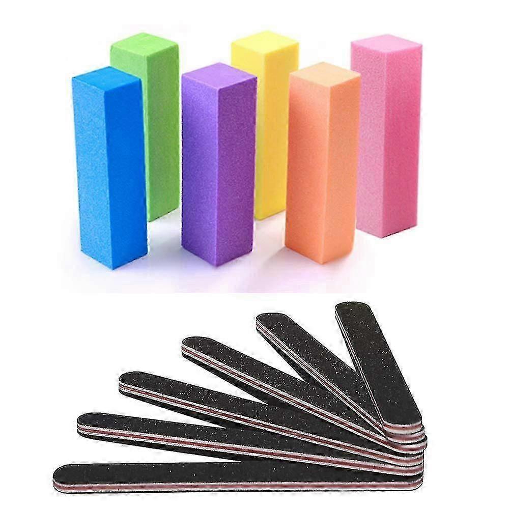 Professional Nail File & Buffer Kit  12-Pack Manicure Blocks (100/180 Grit)