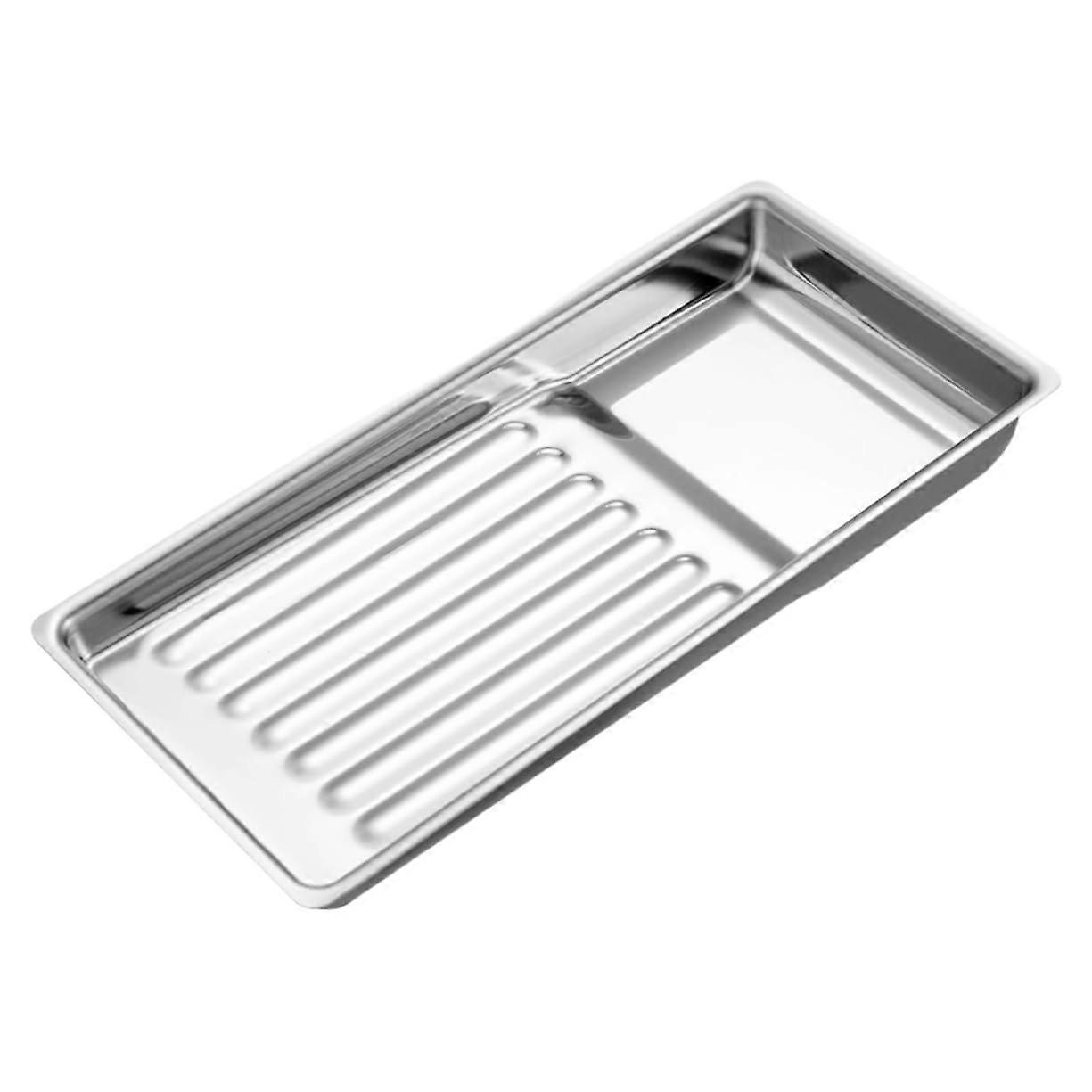 Disinfectant Tool Tray Metal Shelf Screw Holder Decorative Appetizer Metal Instrument Tray for Laboratory Use