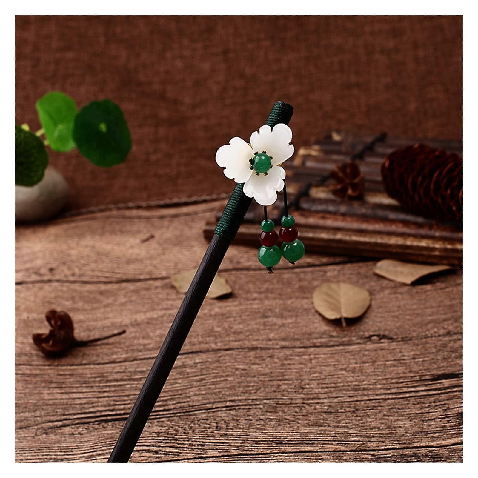 Old Style Hairpin Hanfu Headdress Female Ancient Costume Vintage Step Tassels Hairpin Hair Accessories (Color: 1)
