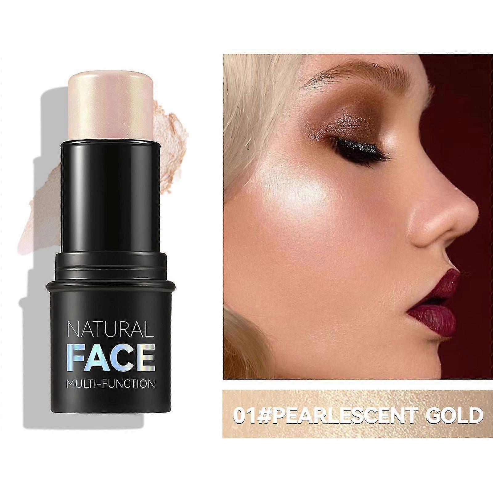 Cream Contour Pencil with Highlighter, Waterproof Makeup Stick for Cheeks and Lips Cream Blush Stick