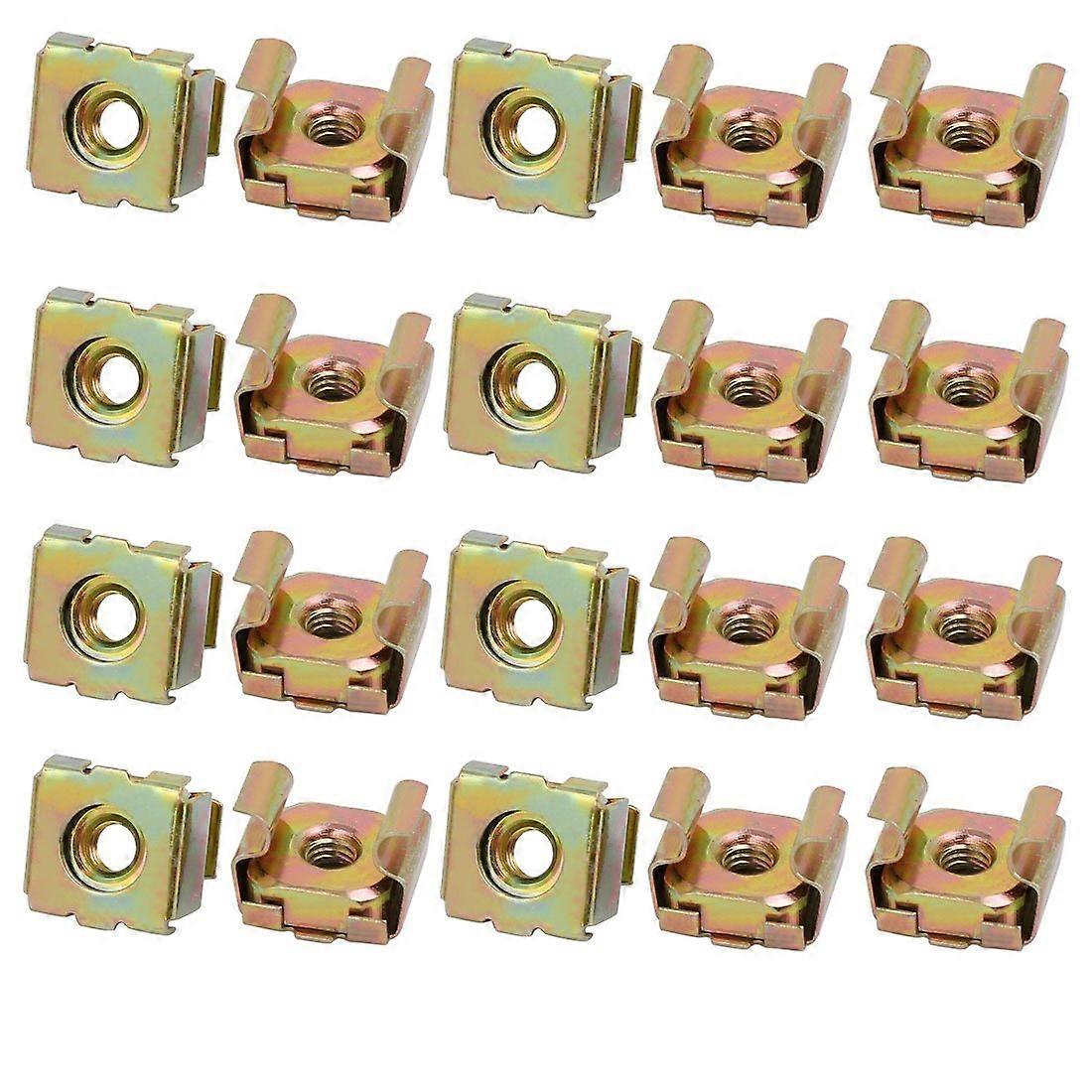 Cage Nuts M4 Carbon Steel Pack Of 20 For Shelf Cabinet Square Nuts SourcingMap