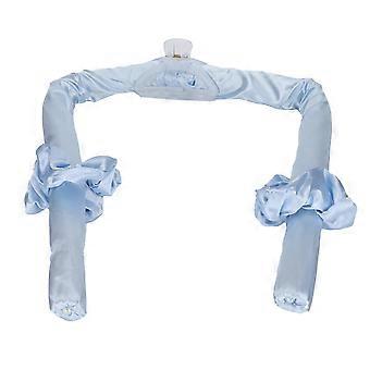 Hitzefreie Locken Haar Stirnband Weicher Schaum Keine Hitze Haarlockenstab mit Clip für natürliche Welle LanghaarBlau