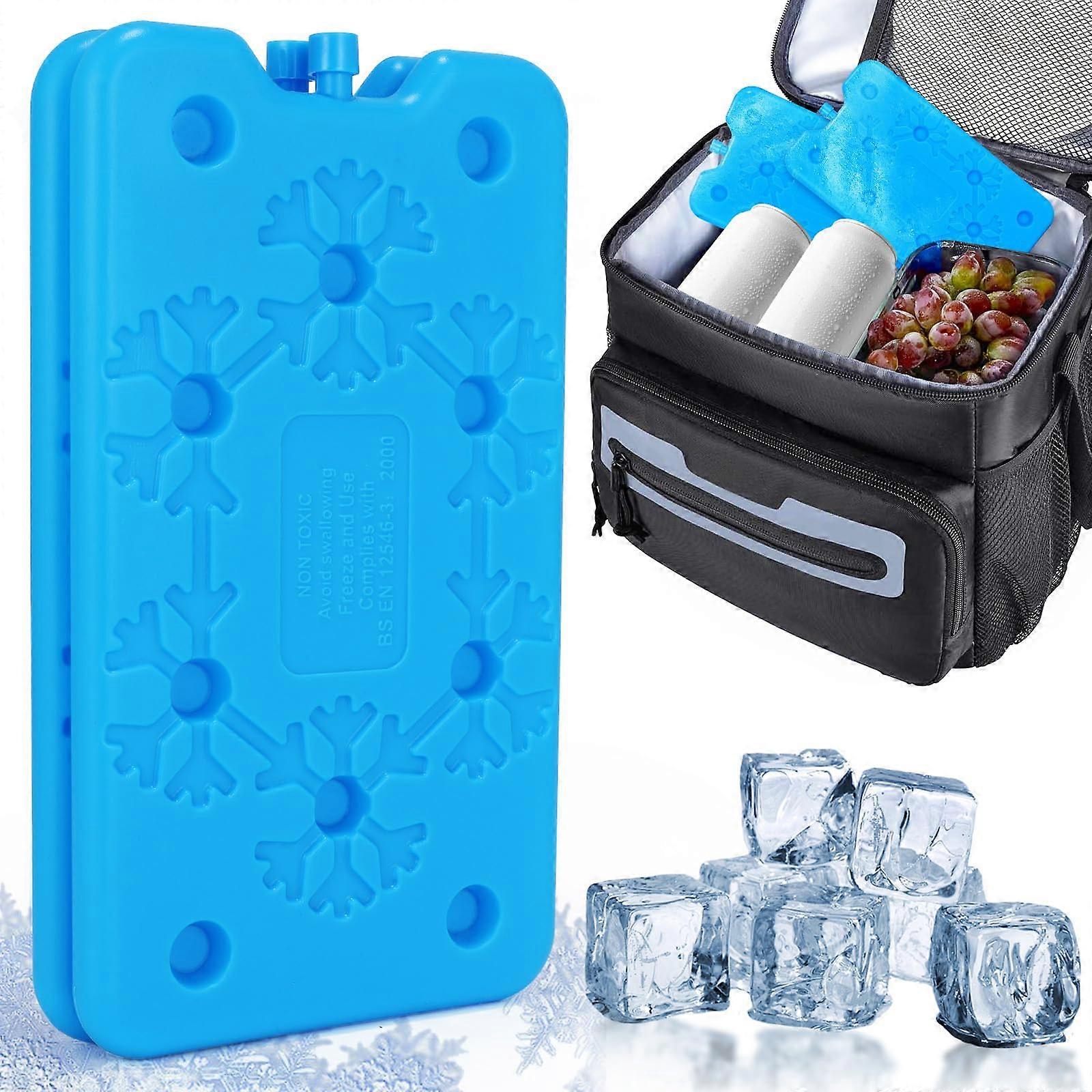 Pack of 2 Ice Packs for Cool Bag Cooling Elements for Cool Box Cooling Pads Cool Pack Pack of 2, 400 ml
