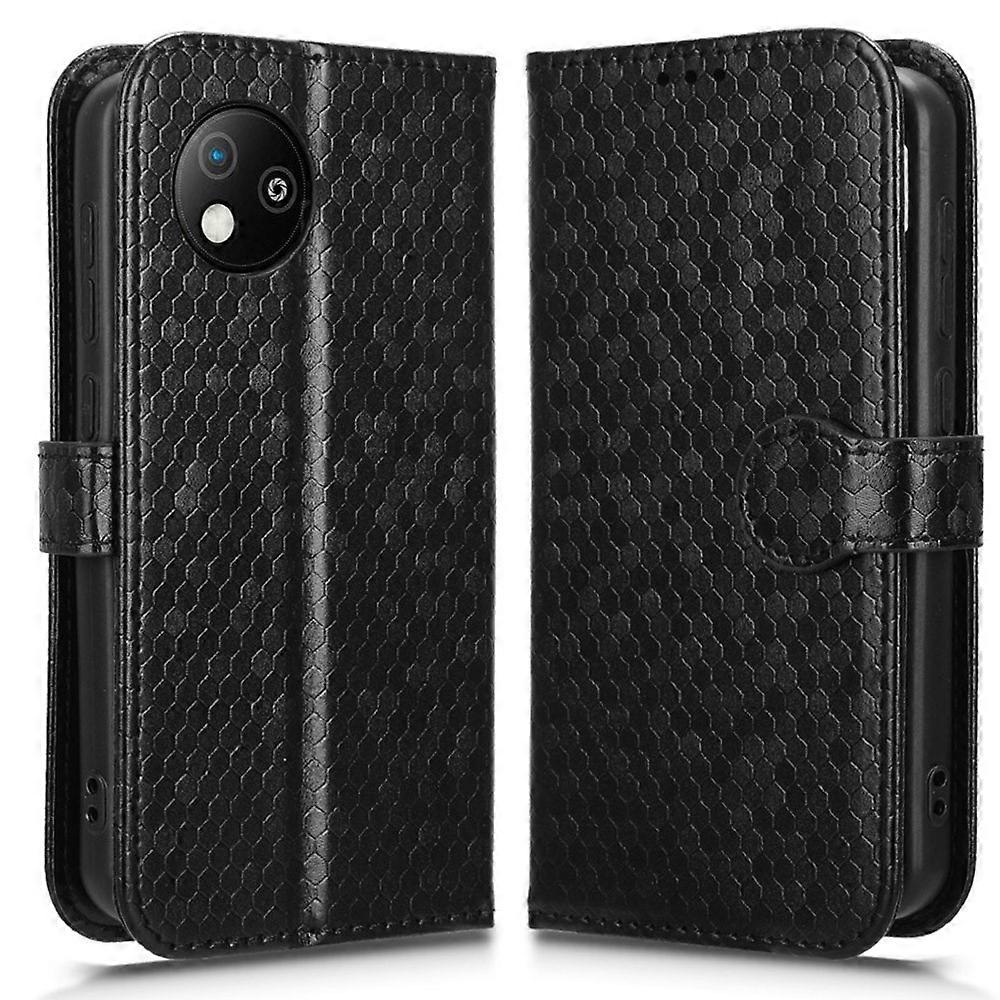 Kompatibel für ZTE Blade A35 Lite / A35 Core Wallet Case Dot Pattern Imprint PU Leder Handyhülle