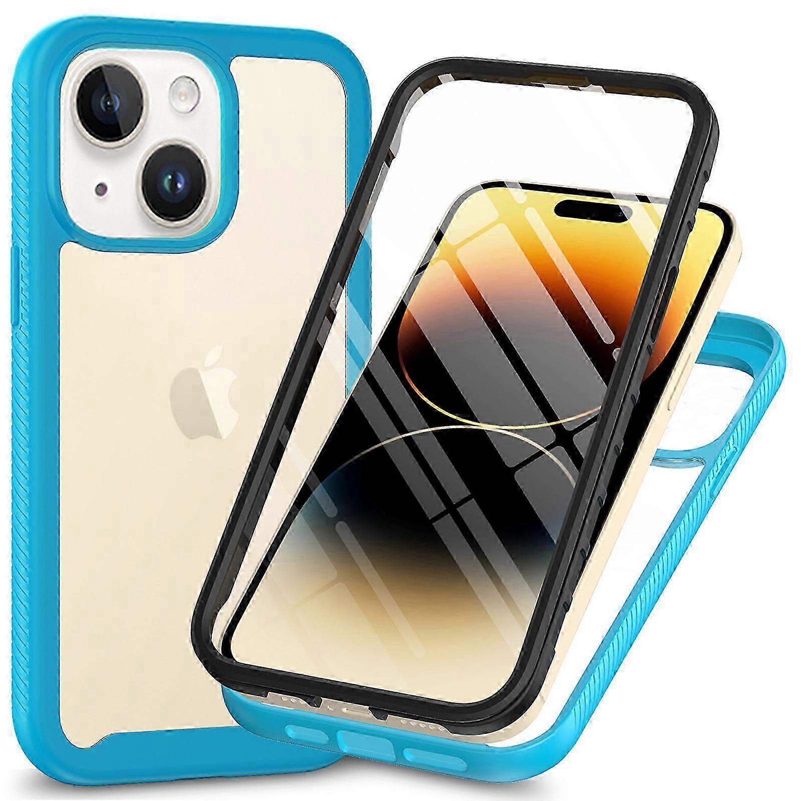 Clear Case for iPhone 15 Pro Max/15 Ultra, Dual Layer Rugged Clear Bumper Case with Built-in Screen Protector