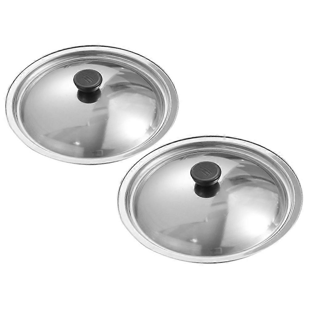 Lids for Pots and Pans Multipurpose Pot Pan Lid Cast Iron Cookware Compatible with Various Cookware Silver 29.5cm 2Pack