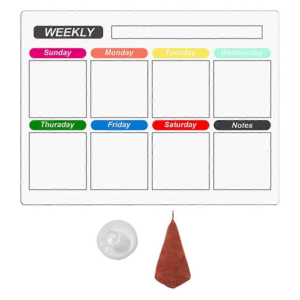 Fridge Weekly Planner Magnetic Dry Erase Planner Board Rectangular Shape Assorted Color 40.60X30.50X0.20CM Eraseable Writing 1 Set