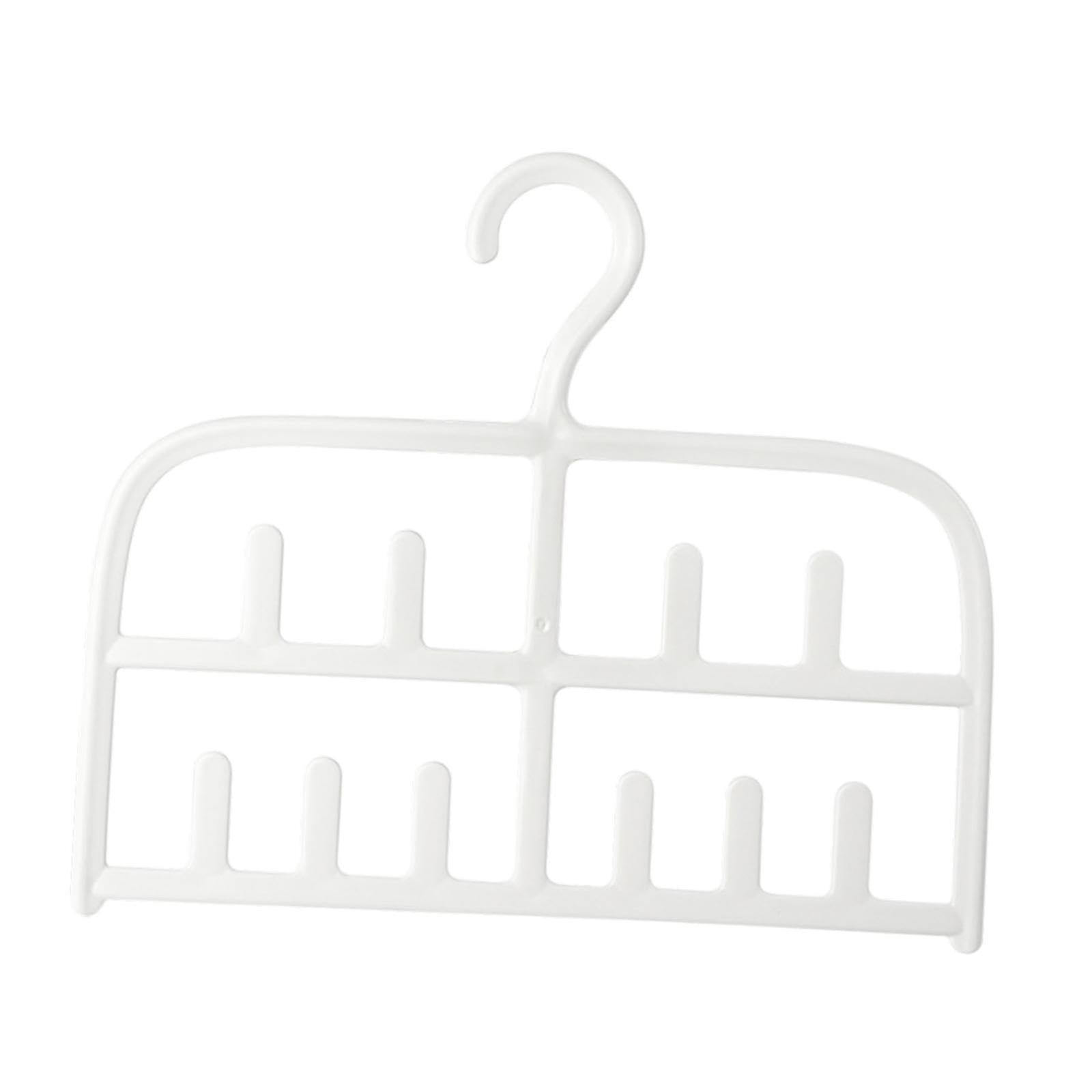 Bra Hanger for Closet - Compact Bra Organizer with 10 Hooks, Tank Top and Scarf Holder, Tie and Belt Storage Solution
