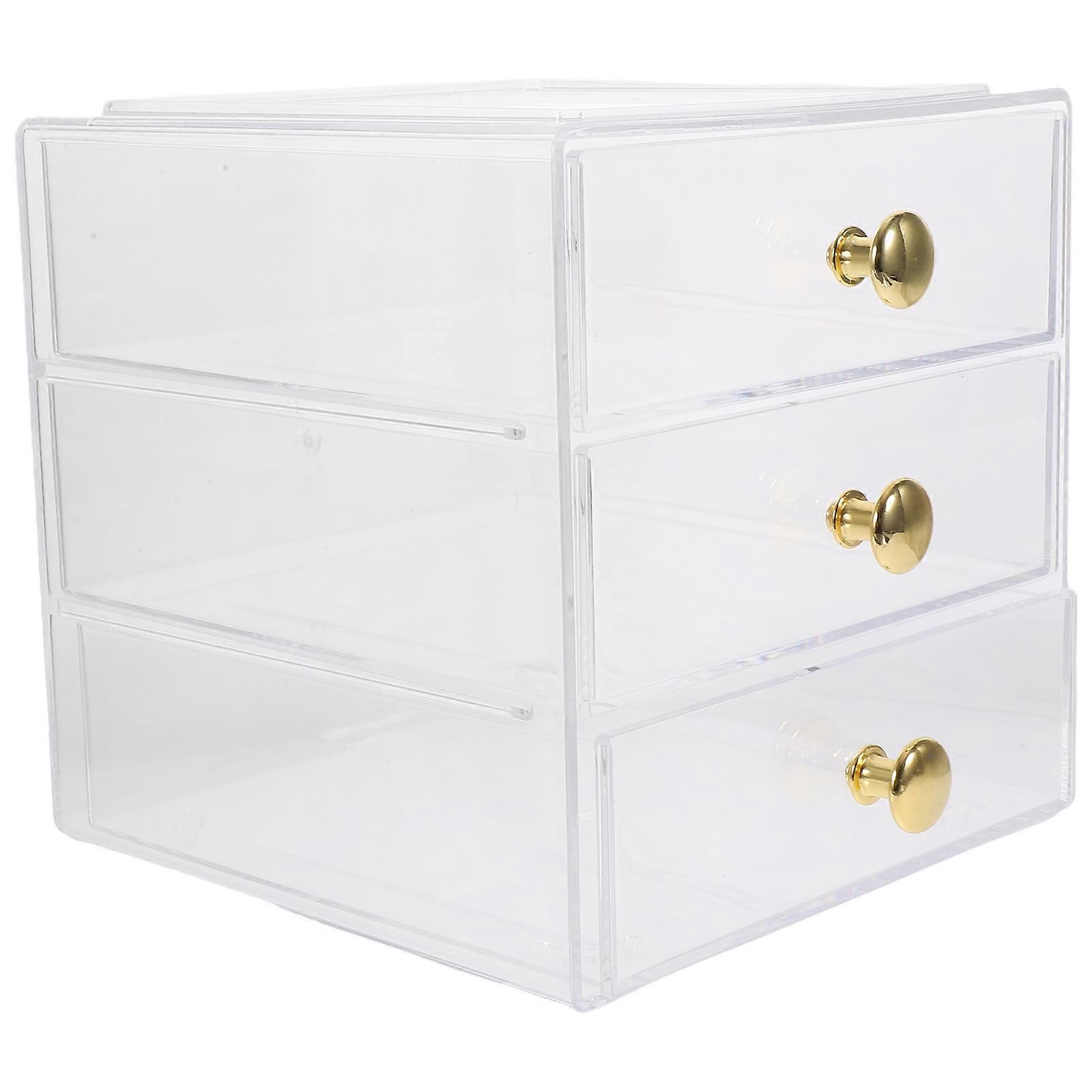 Transparent Acrylic Hairpin Storage Box with Three-layer Drawer Design for Easy Organization and