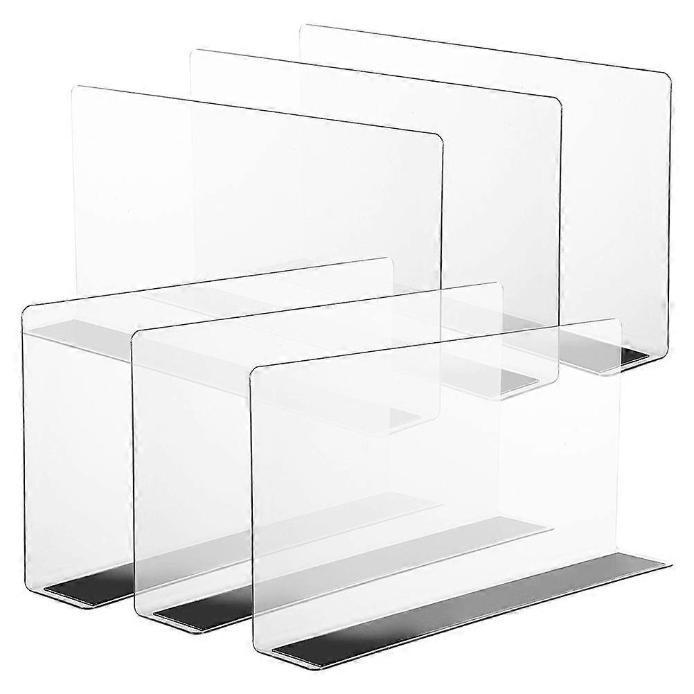 Transparent Divider Store Goods Divider L-Shaped Design Supermarket 6Pcs