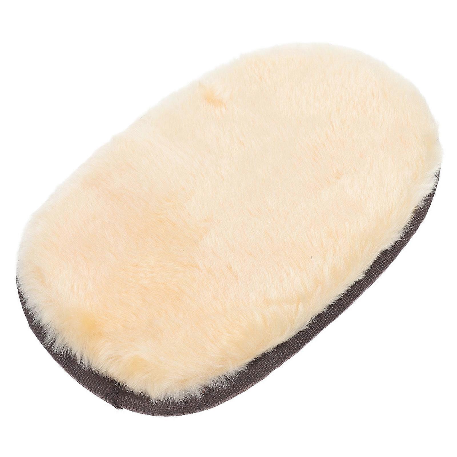 Synthetic Lambswool Car Wash Mitt Compact Cleaning Glove for Stain Removal Polishing Auto Detailing Versatile Dusting for Delicate Surfaces Orange