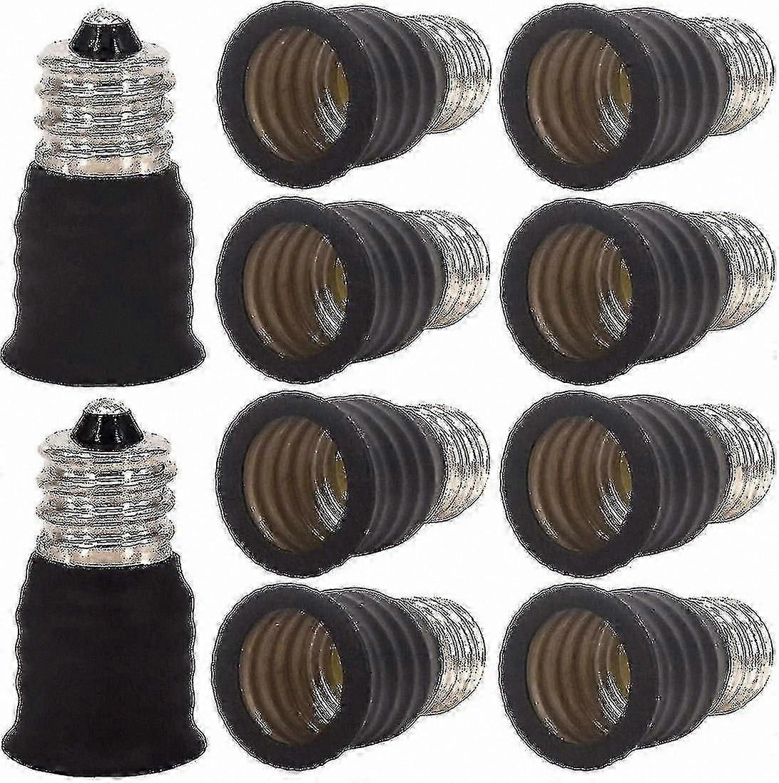 10-Pack E12 to E14 Adapter Converter for Light Bulbs LED Halogen Energy Saving Lamps Lamp Holder Socket Adapter Pack of 10