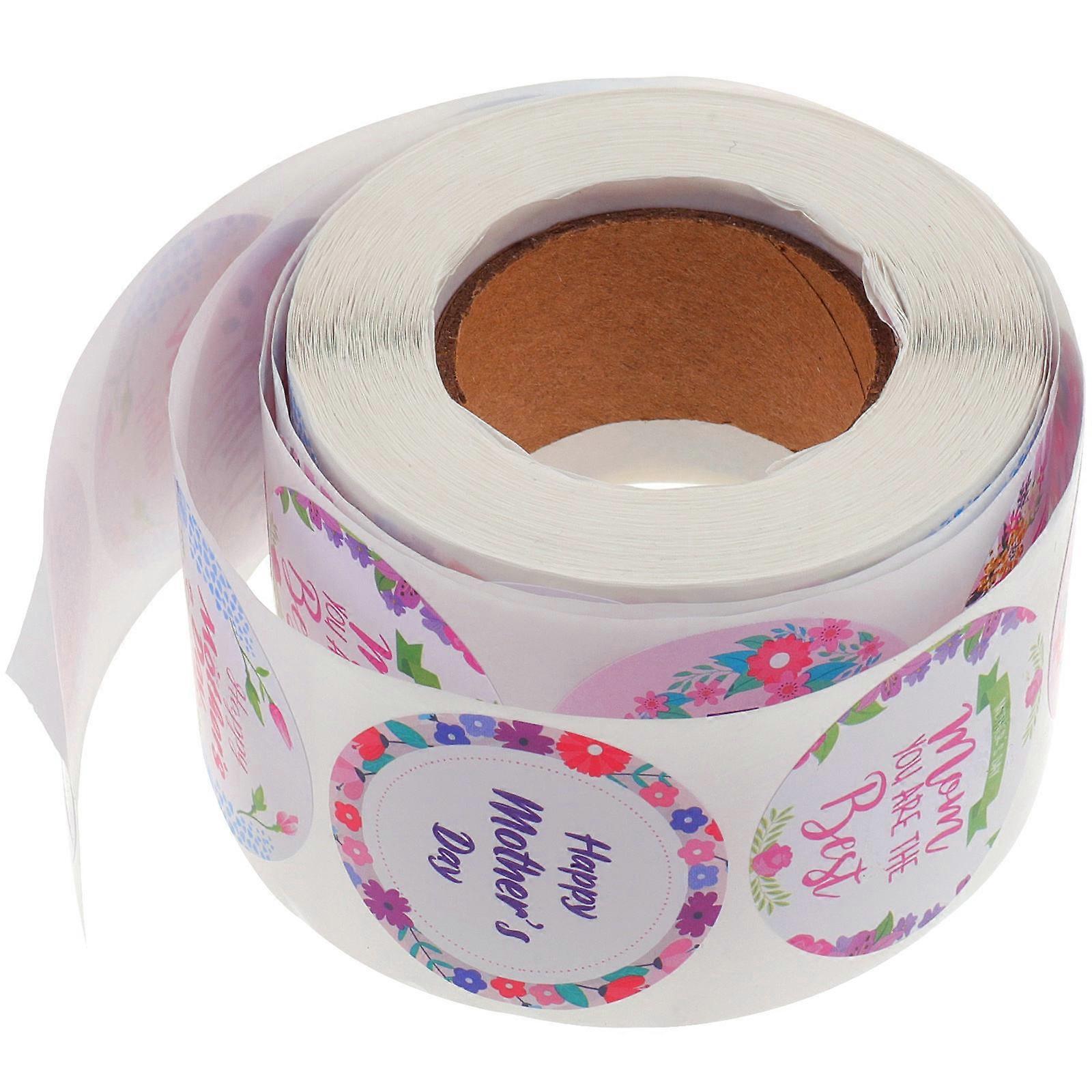 Mothers Day Sticker Rolls For Gift Bag Decoration Delicate Workmanship 3.8X3.8CM 500 Pcs