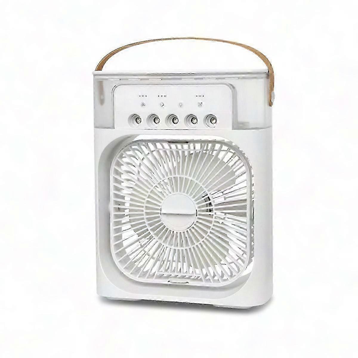 Portable Desktop Air Cooler with 5-Hole Spray, Rechargeable Quiet Personal Fan for Office Home