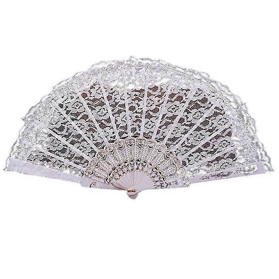 Handheld Folding Fan Faddish Delicate Lightweight Dance Fan Stylish Foldable Hand Fan with Lace Trims Folding Fan for Outdoor