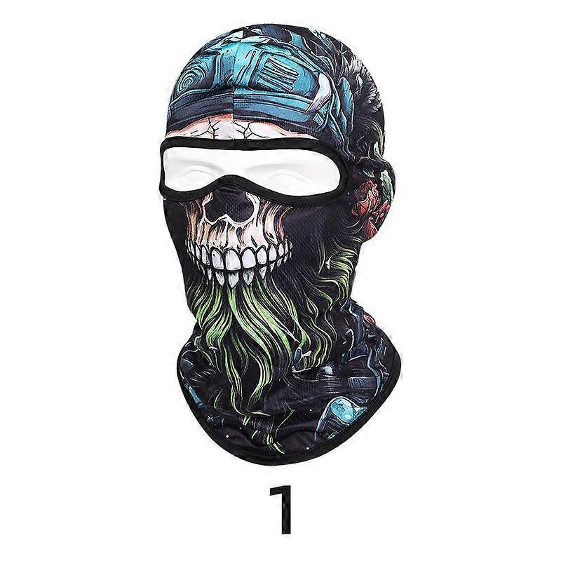 New Fashion Beard Skull Balaclava Ski Mask Motorcycle Full Face Mask Outdoor Tactical Hood Headwear Mask for Cycling Hunting Fishing