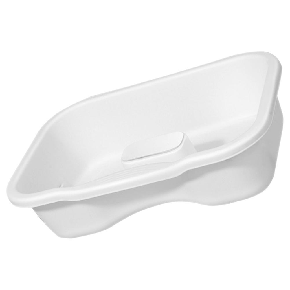 Portable Hair Washing Basin for Bedridden with Ergonomic Design and Comfortable Neck Curve Made of Safe PP Material White