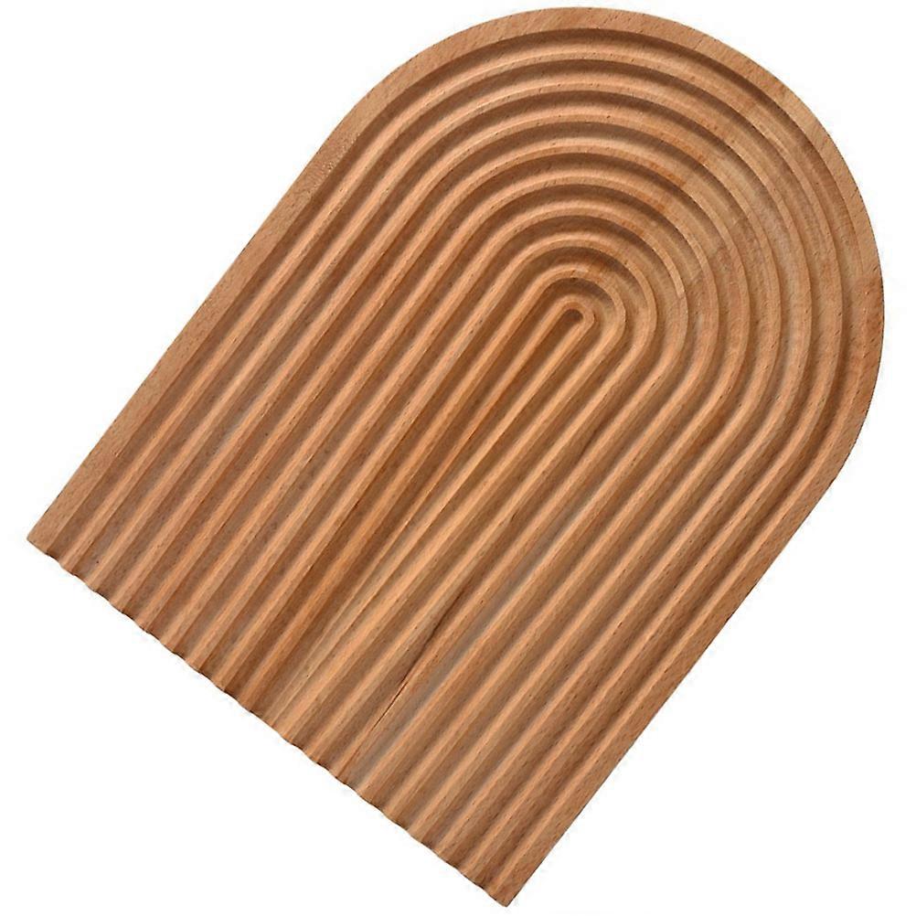 Light Brown Beech Wood Serving Tray for Home Ideal for Fruit Bread and Decorative Display 11.8 x 7.9 inches