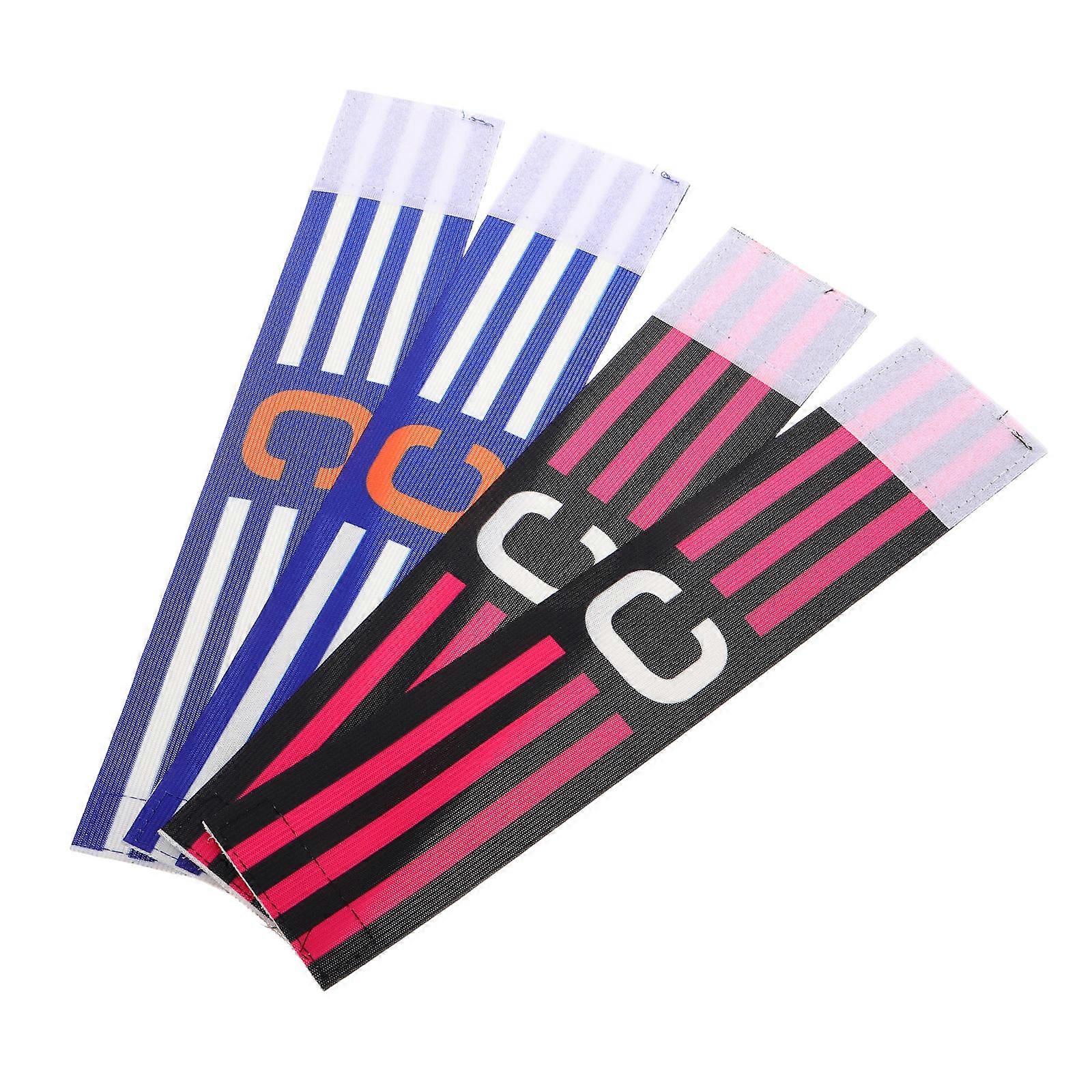 Adjustable Unisex Captain'S Armband Nylon Material Team Identification For Sports Equipment 4Pcs