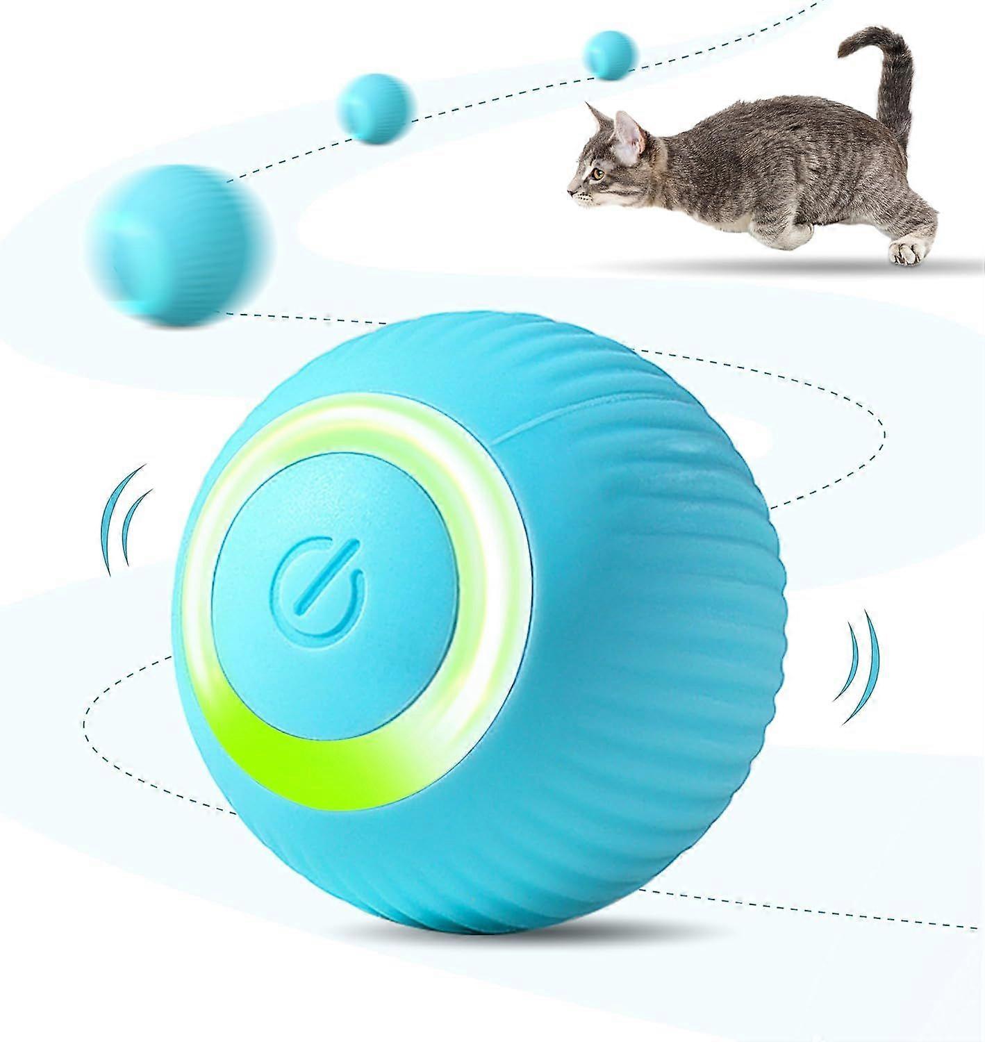 2025 Newest Interactive Cat Ball Toy, Smart Cat Toy with LED Light, Automatic