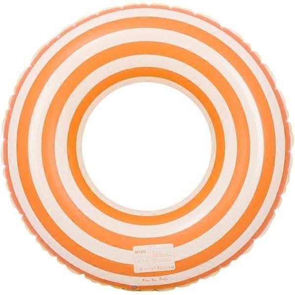 Retro randig förtjockad uppblåsbar badring, sommar utomhus strandpool simring, lämplig för vuxna