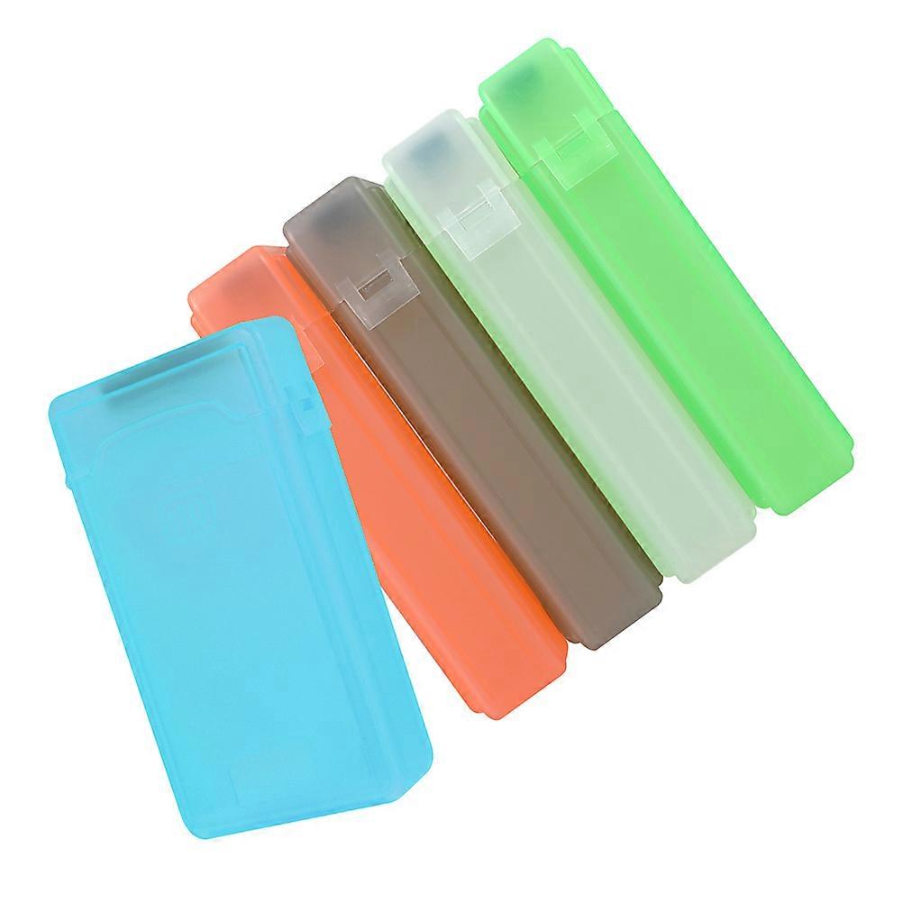 5pcs Portable Hard Drive Protective Cases Plastic Hard Disk Storage