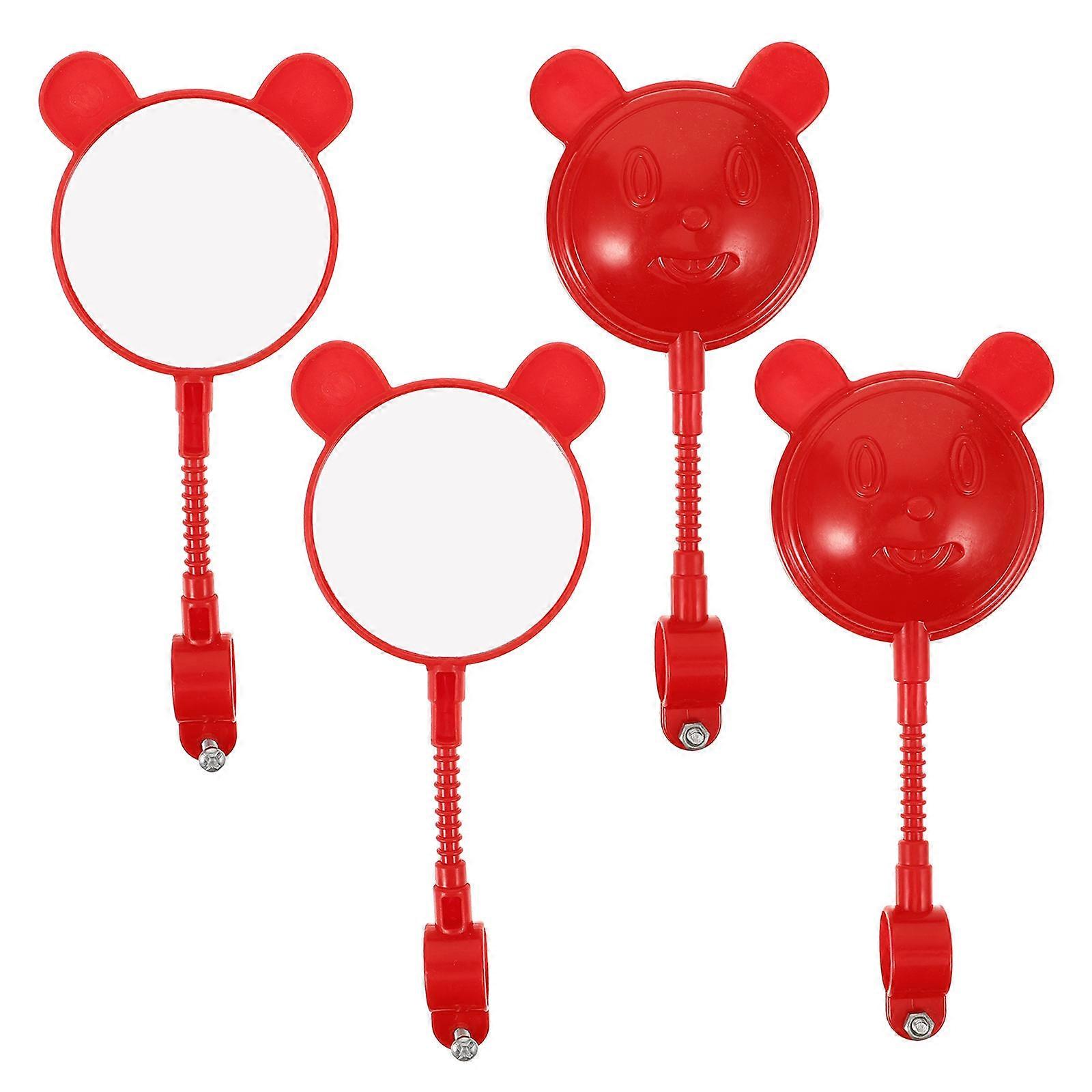 Kids Bike Handlebar Reflective Mirror 4Pcs Easy To Clean For Toddlers Practical Design