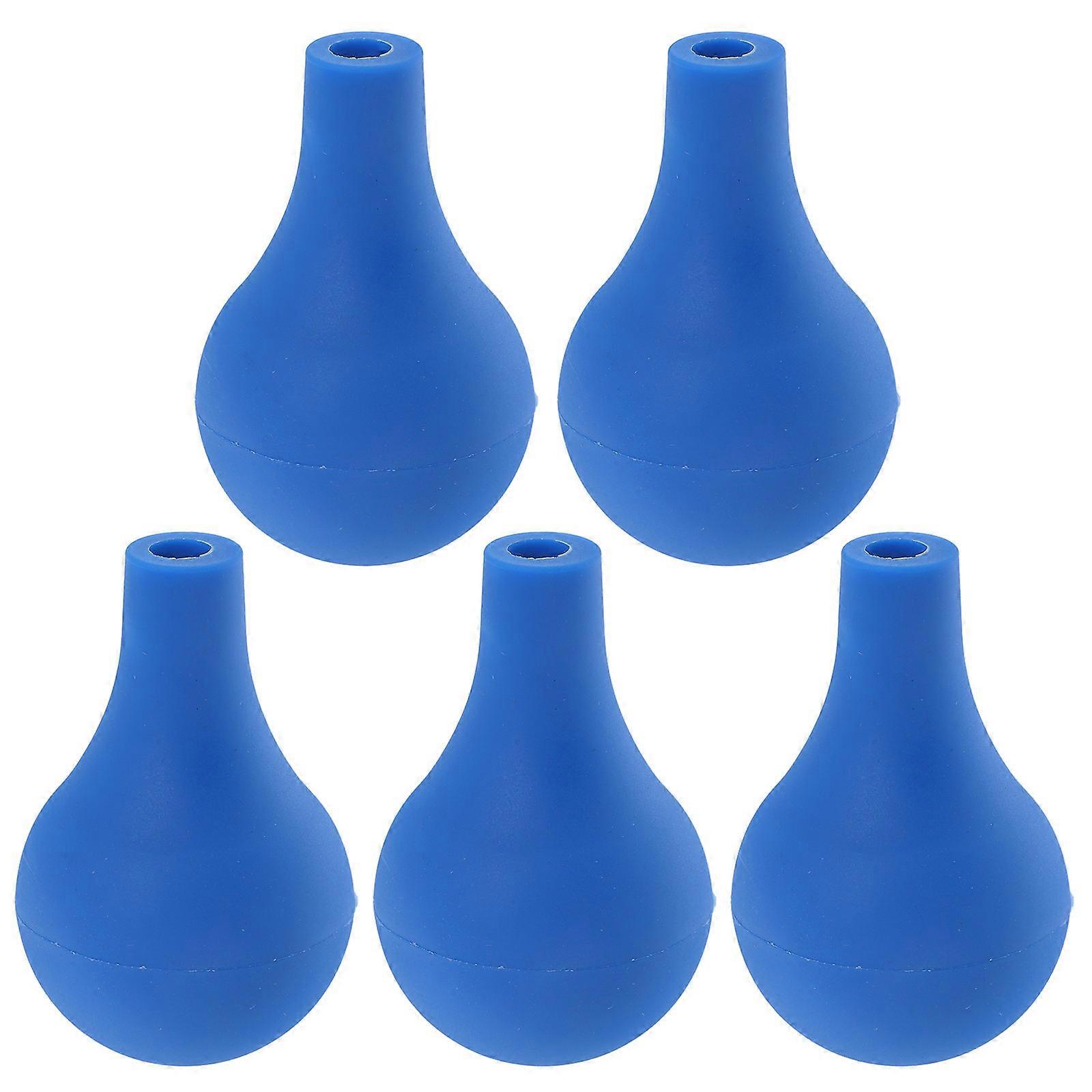 5Pcs Mini Silicone Droppers For Liquid Measurement Designed For Scientists And Medical Professionals Blue