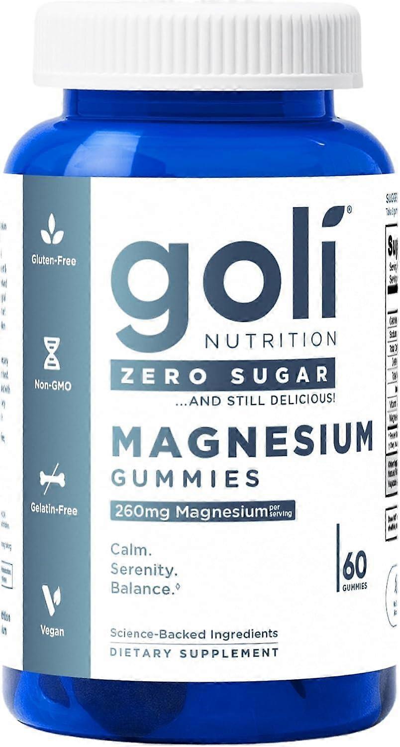 Goli Nutrition Zero Sugar Magnesium Gummies 60