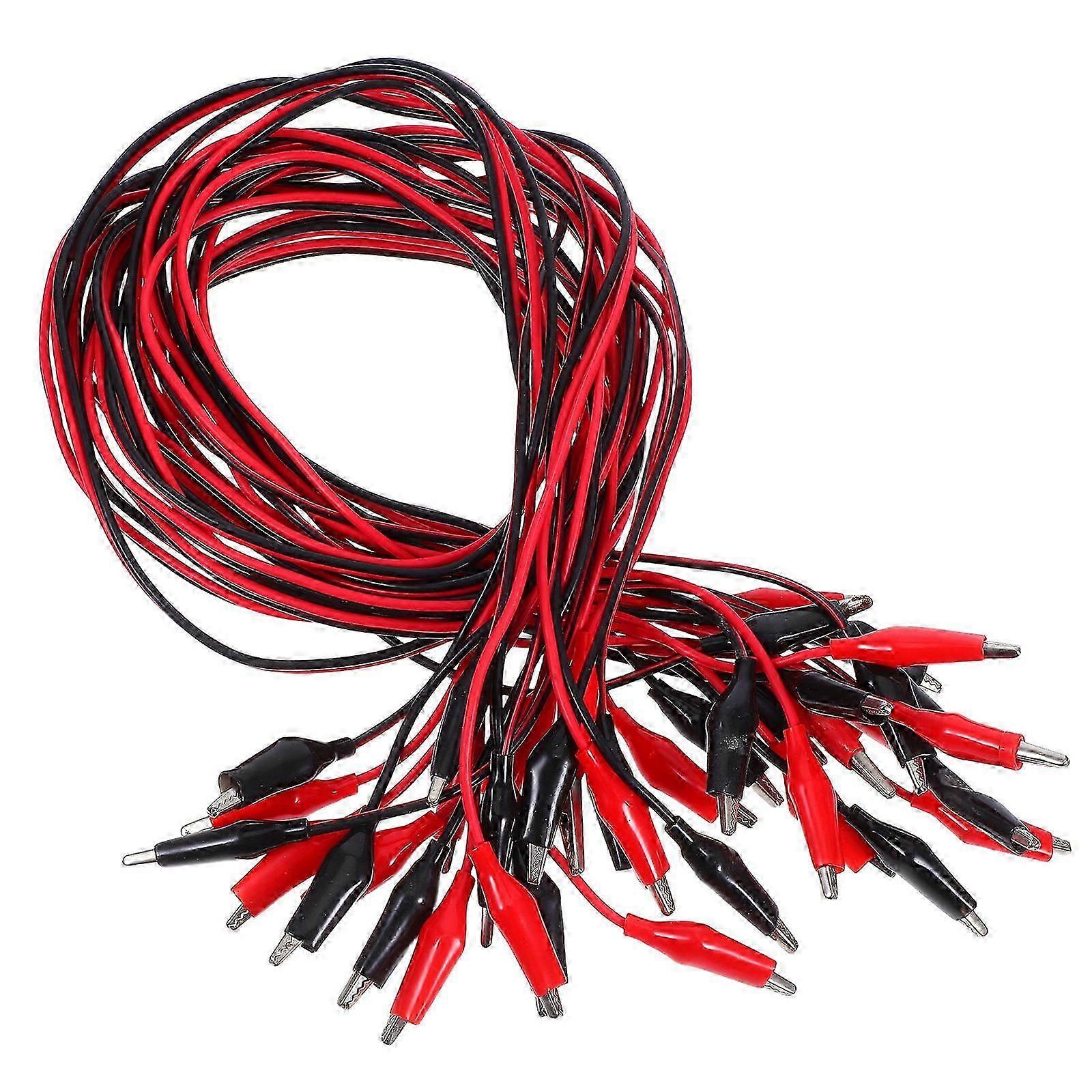 Dual Ended Clip Test Cables For Engineers Electric Testing Cable Reusable Rubber Material 10Pcs