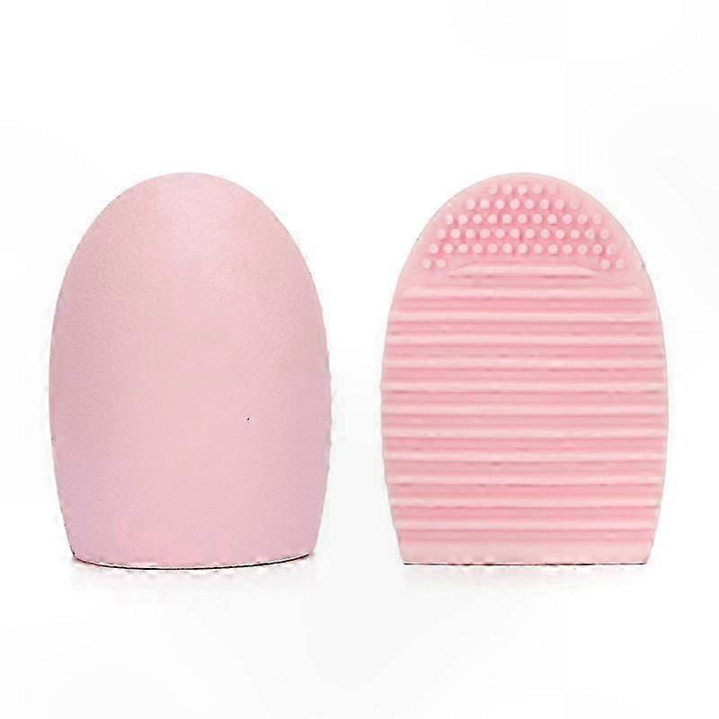 Silicone Makeup Brush Cleaning Glove for Face & Eye Tools - Pink