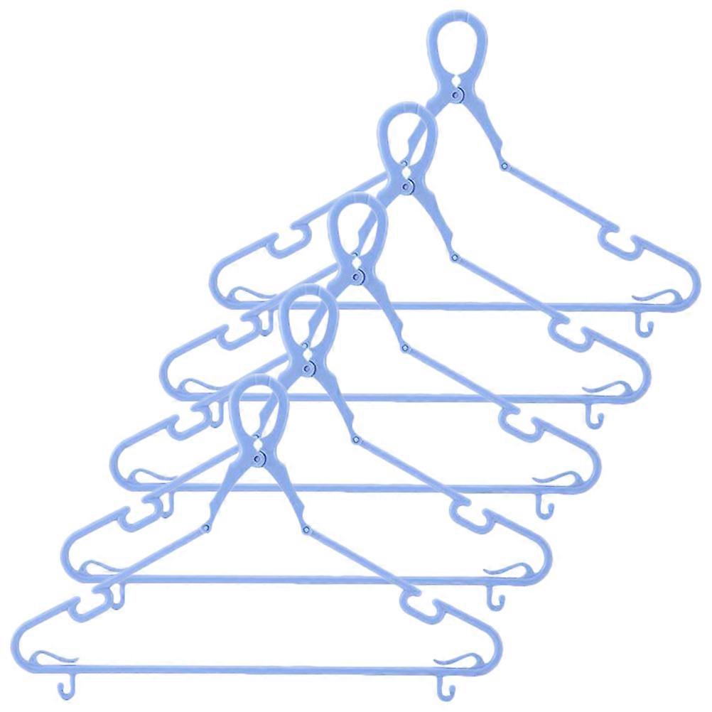 Skyblue Heavy Duty Plastic Hangers for Home with Clamp Structure and Small Hooks for Hanging Pants and Towels 5pcs
