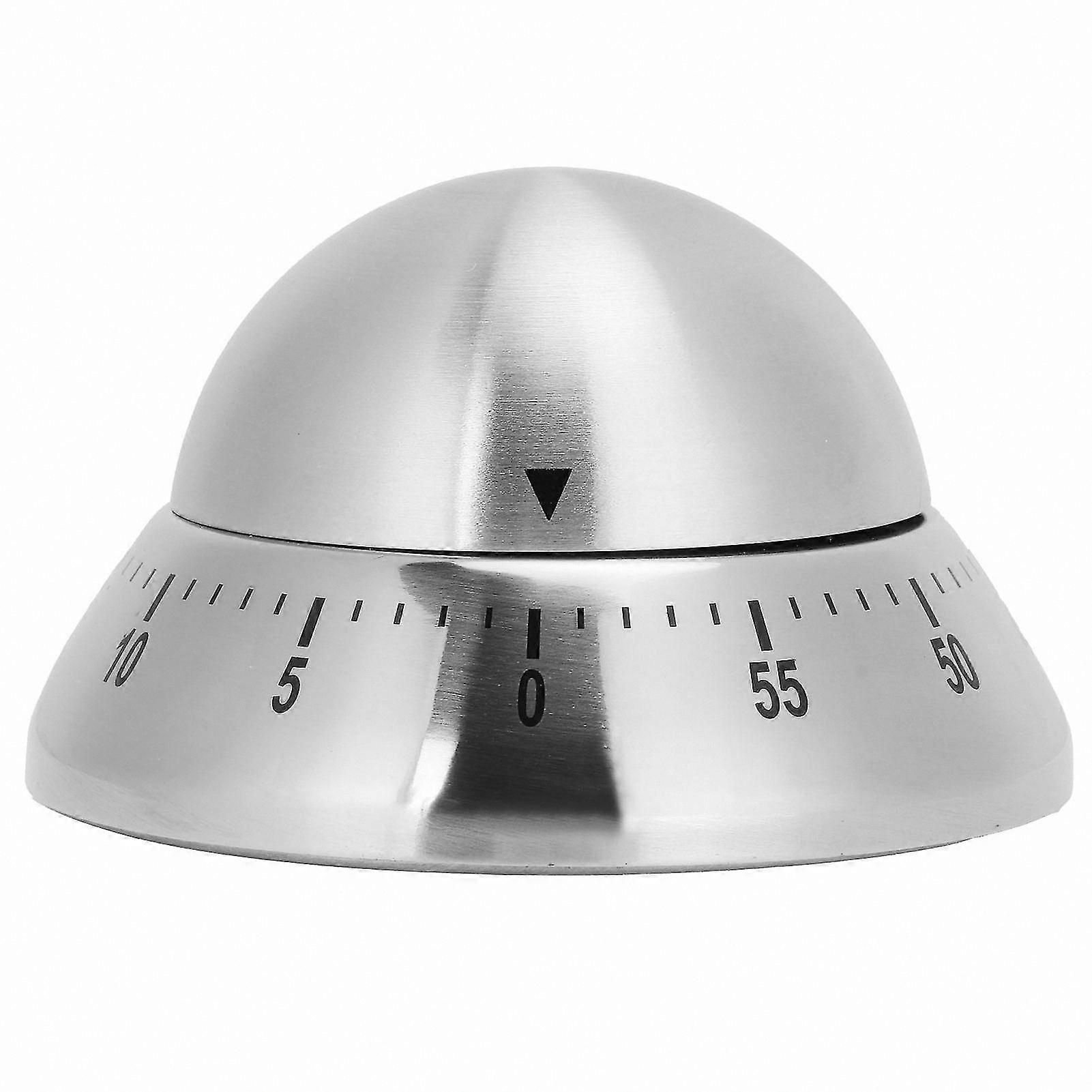 Stainless Steel Mechanical Kitchen Timer for Cooking and Time Management Reminder Tools Round Shape