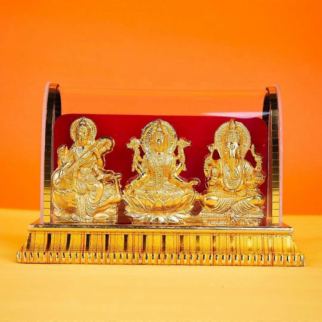 Acrylic Idols | Laxmi Ganesh Murti & Ma Saraswati | Home Decor, Pooja Room, Study Table, Living Room & Office Decoration | Gift Item