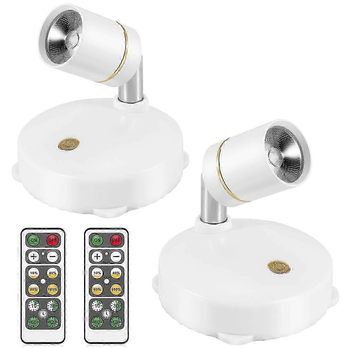 Wireless Spot Lights Battery Operated Rotatable Wall Light(2 Pack)