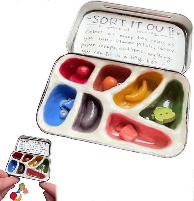 Handmade Sorting JarsSensory Sorting Box, Relieve Anxiety,Lightweight Compact Sensory Sorting Jar, Portable Calm Down Jar, Adult Fidget Gift