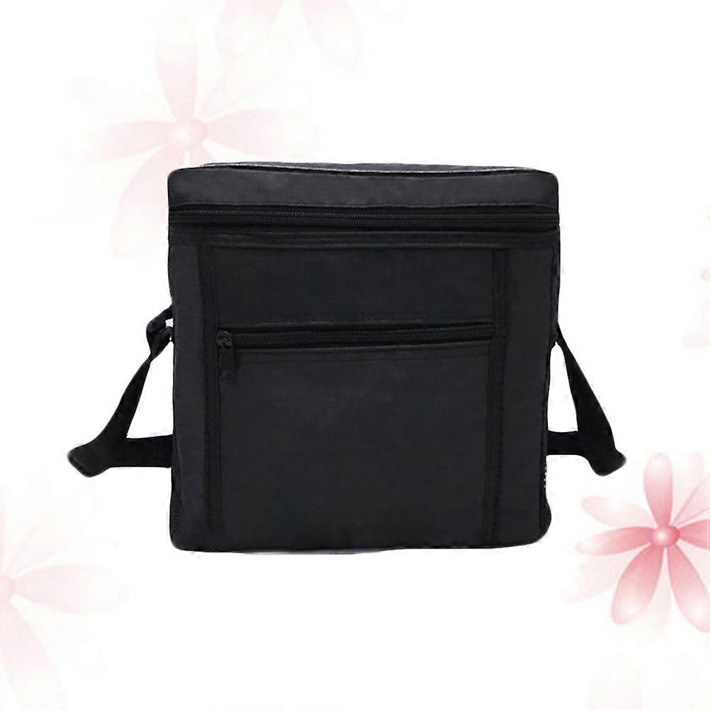 1PCS Oxford Cloth Ice Pack Takeaway Container Insulation Bag for Meal Picnic Use Storing Fresh Food (Black)