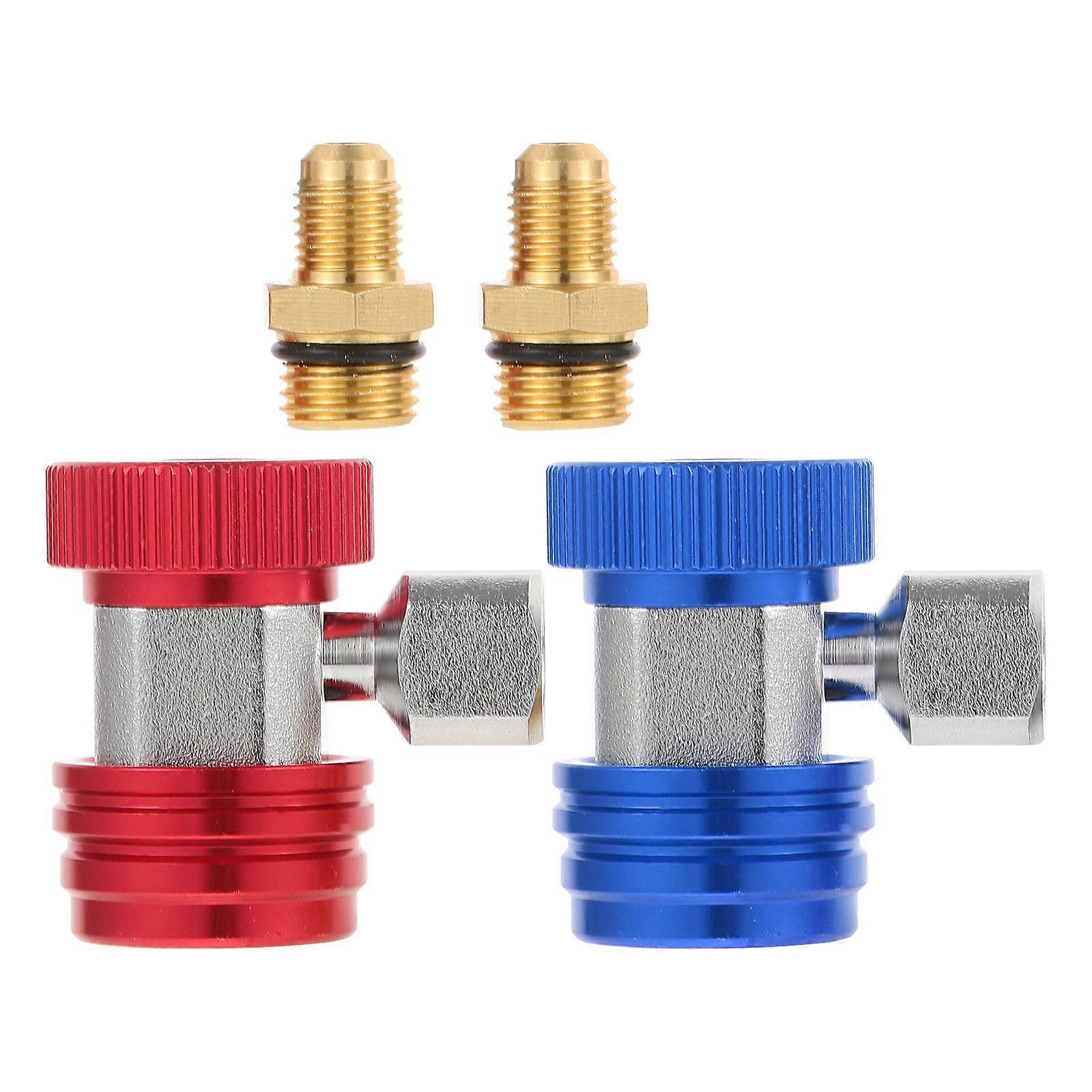 Copper Refrigerant Adapter for Car AC System with Quick Connector Design and Durable Construction 1 Pair