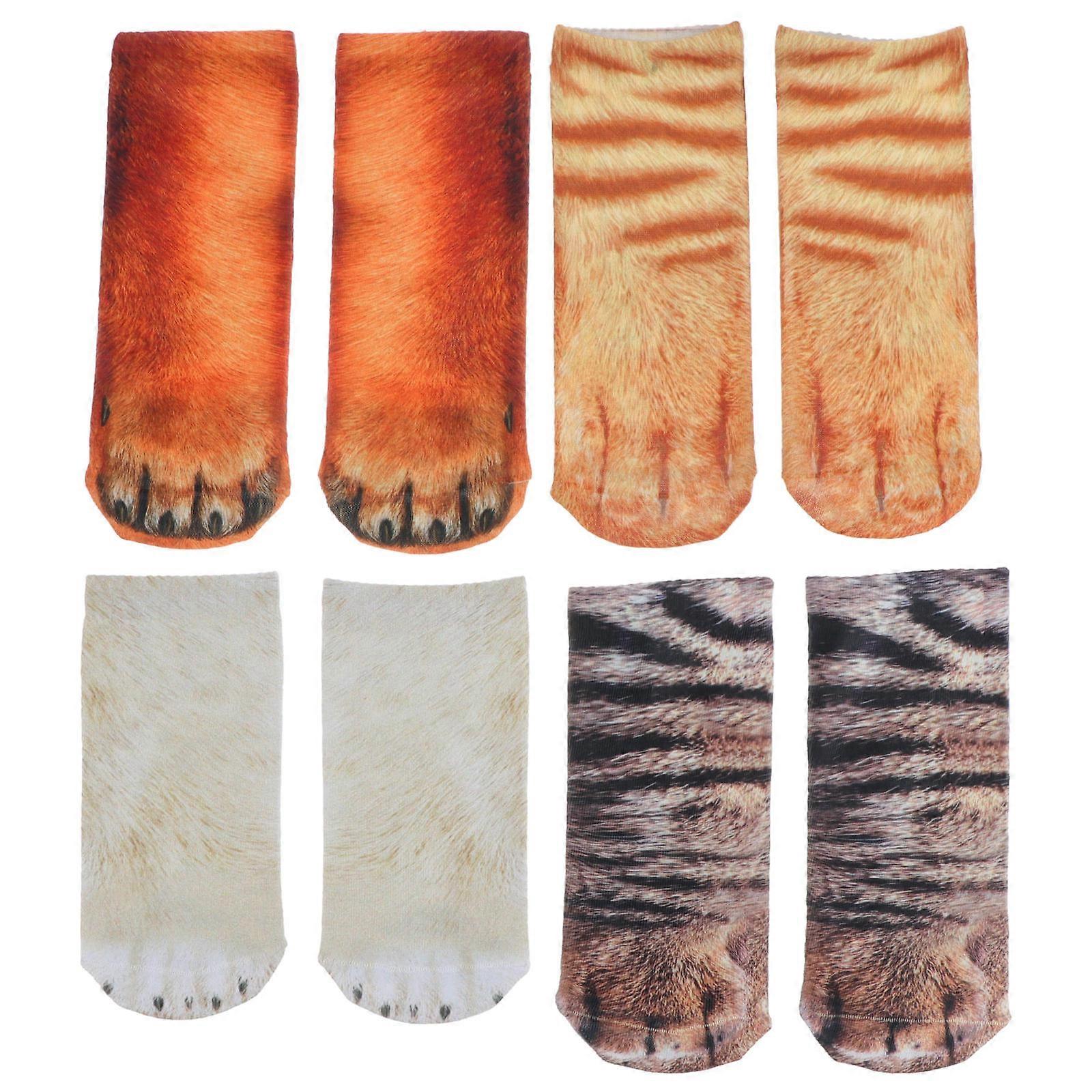 3D Printed Animal Paws Socks For Kids Ideal For Christmas Thanksgiving Birthdays Assorted Pairs