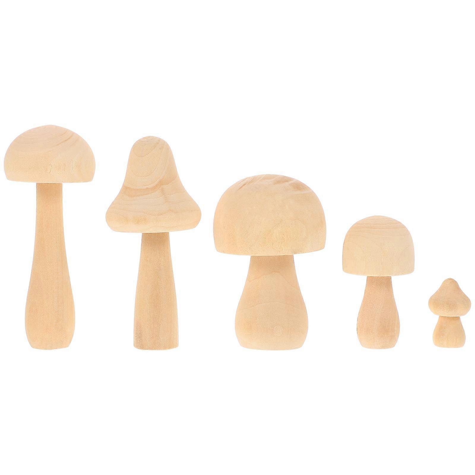 DIY soppformede dekorasjonsleker i tre for barn, 5 deler uferdig sett