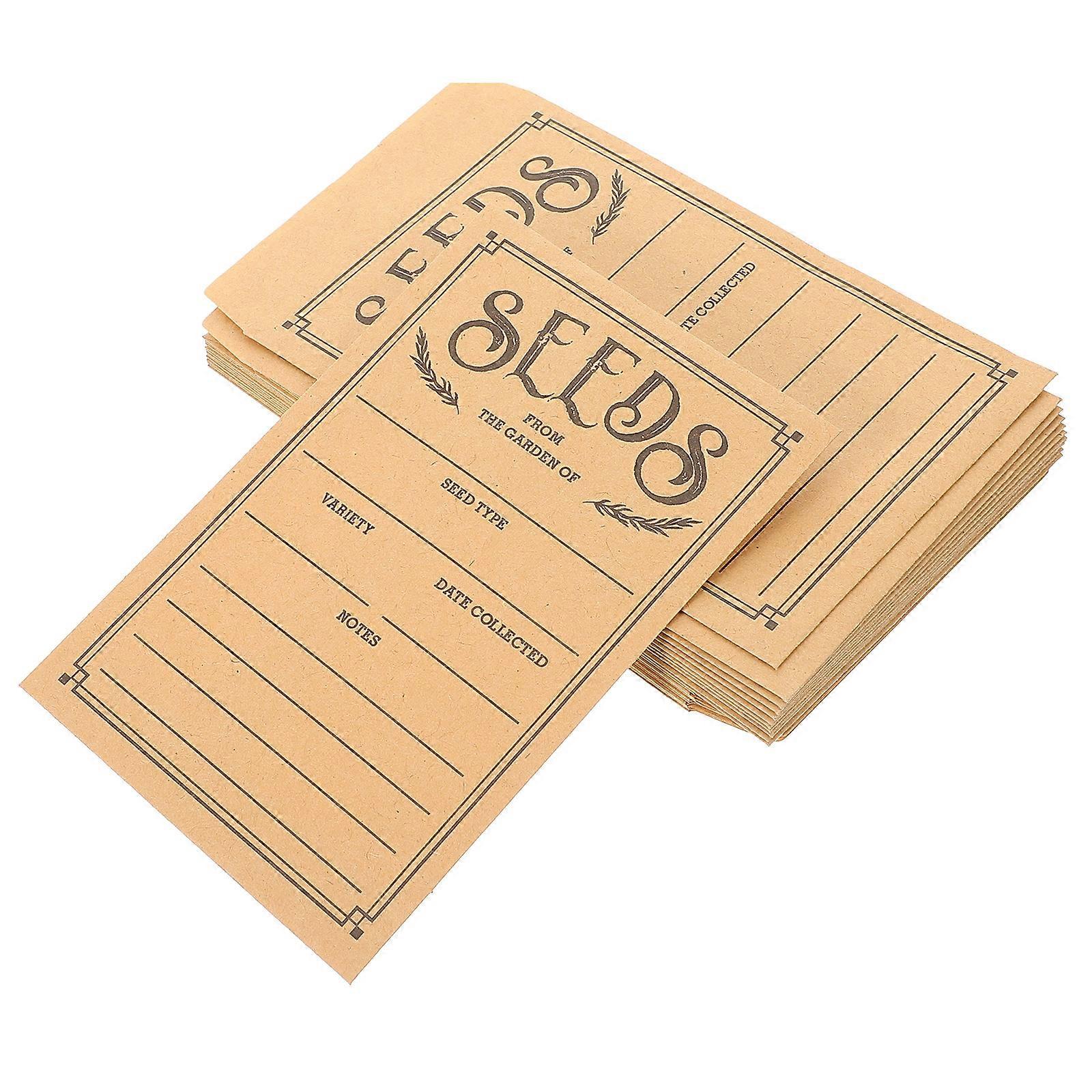 50Pack Brown Seed Envelopes Paper Envelopes Rectangular for Planting Seasons Storage
