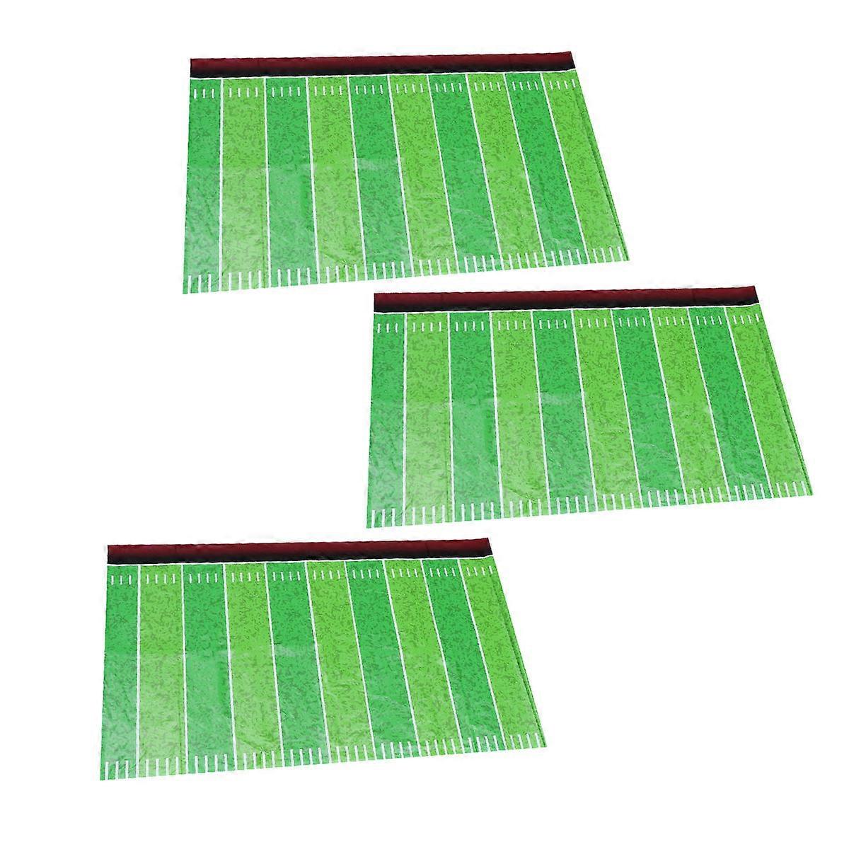 Rugby Theme Table Cover with PE Plastic Disposable Tablecloth for Decor Use Multi Color 70x10 Feet