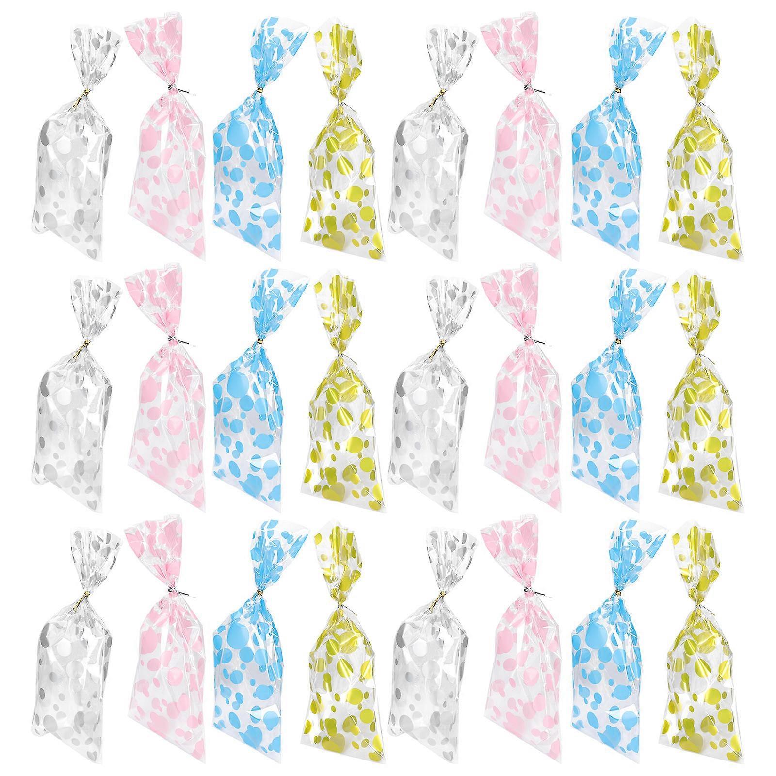 100Pcs Decorative Candy Pouches Birthday Treat Holders Party Favor Bags