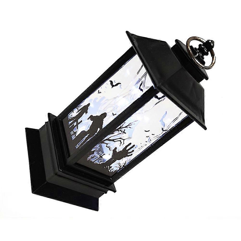 Simulation Flame Lights Plastic LED Decoration Props For Halloween Enthusiasts 13x5.5x5.5cm Black 1Set